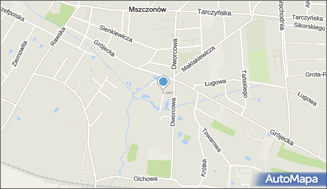 Mszczonów, Łąkowa, mapa Mszczonów