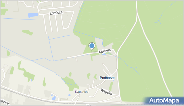 Niepołomice, Łąkowa, mapa Niepołomice