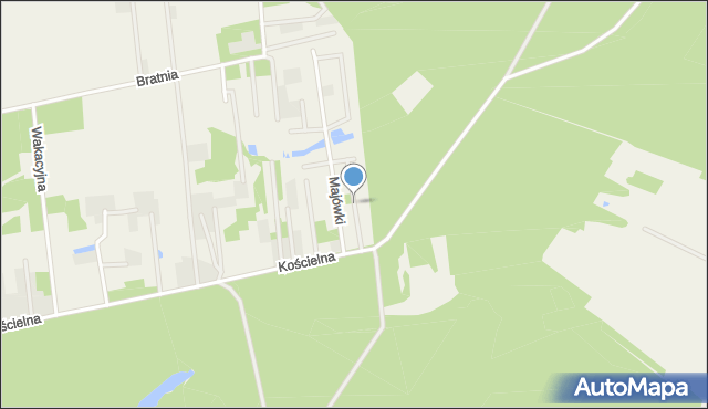 Nowe Załubice, Lazurowa, mapa Nowe Załubice