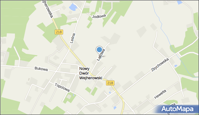 Nowy Dwór Wejherowski, Łąkowa, mapa Nowy Dwór Wejherowski