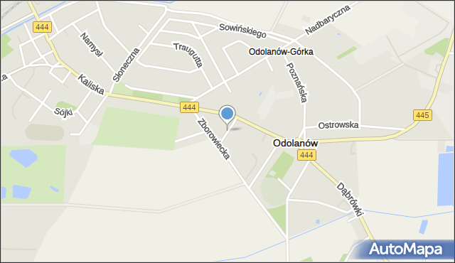 Odolanów powiat ostrowski, Łąkowa, mapa Odolanów powiat ostrowski