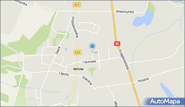 Opole, Lazurowa, mapa Opola