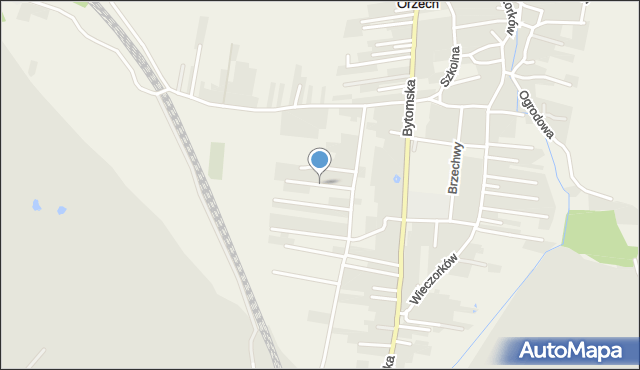 Orzech, Laskowa, mapa Orzech