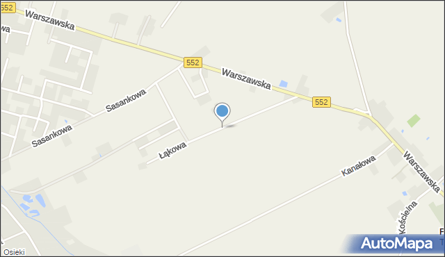 Papowo Toruńskie, Łąkowa, mapa Papowo Toruńskie