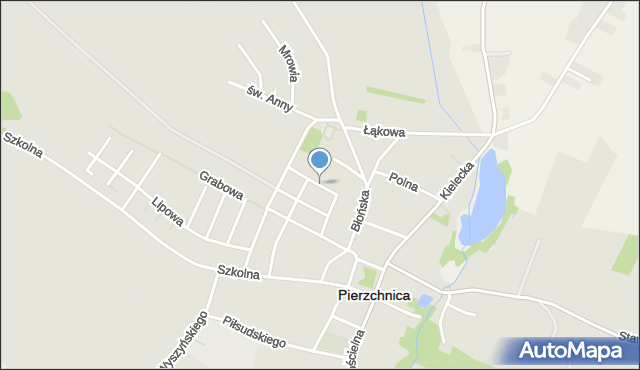 Pierzchnica powiat kielecki, Langiewicza Mariana, gen., mapa Pierzchnica powiat kielecki