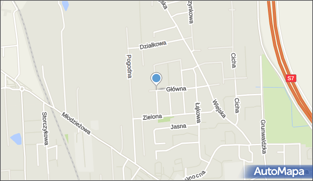 Płońsk, Lazurowa, mapa Płońsk