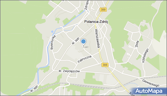 Polanica-Zdrój, Łąkowa, mapa Polanica-Zdrój