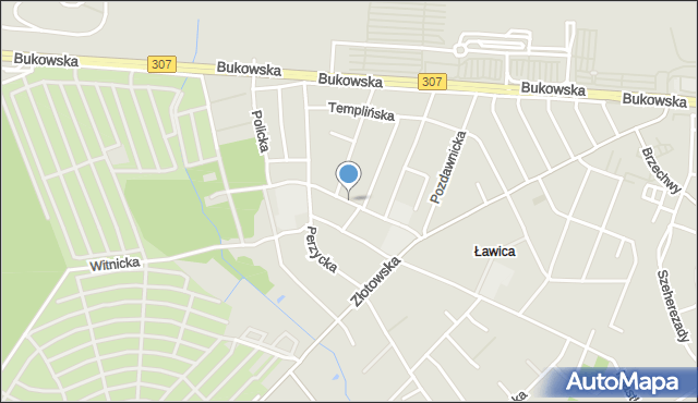 Poznań, Ławica, mapa Poznania