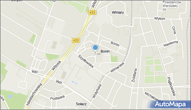 Poznań, Lazurowa, mapa Poznania