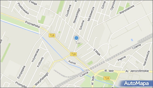 Pruszków, Łączniczek Armii Krajowej, mapa Pruszków