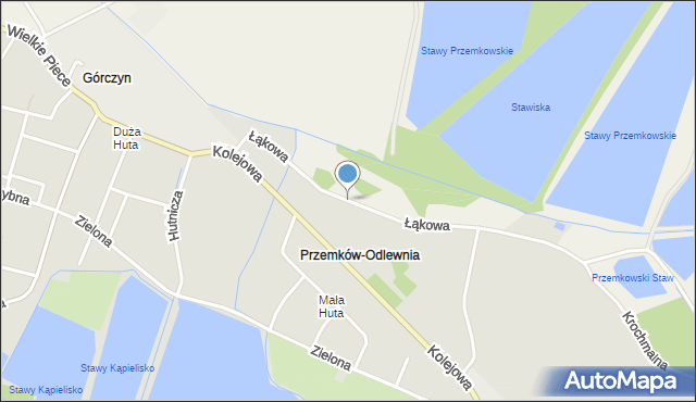 Przemków, Łąkowa, mapa Przemków