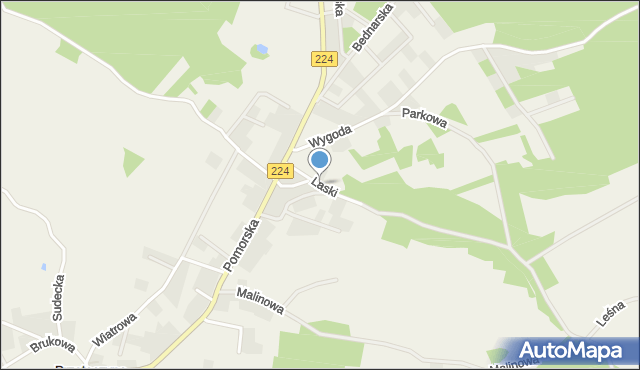 Przetoczyno, Laski, mapa Przetoczyno