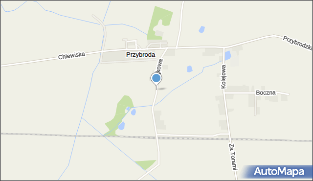 Przybroda, Łąkowa, mapa Przybroda