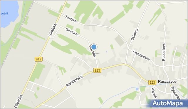 Raszczyce, Łąkowa, mapa Raszczyce