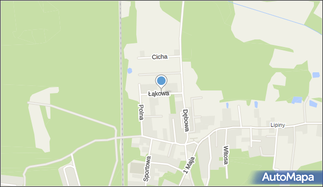 Raszówka, Łąkowa, mapa Raszówka