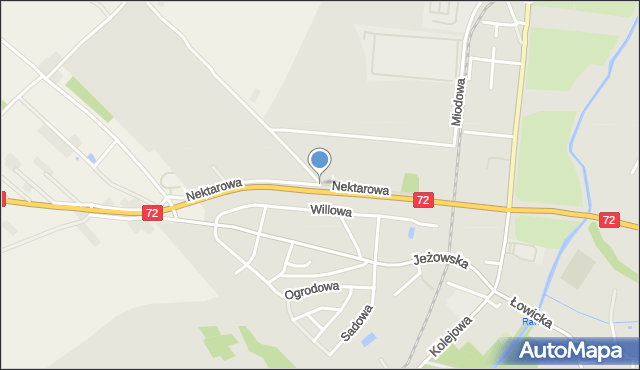 Rawa Mazowiecka, Laskowa, mapa Rawa Mazowiecka