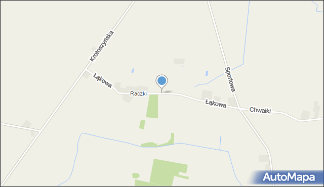 Rozdrażew, Łąkowa, mapa Rozdrażew