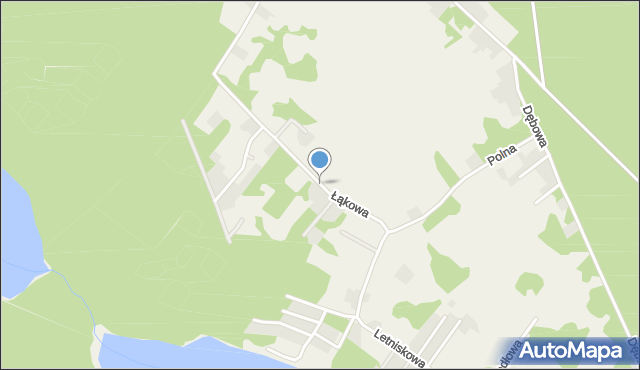 Rybakowo, Łąkowa, mapa Rybakowo