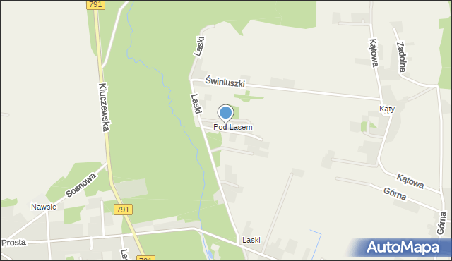 Ryczówek, Laski, mapa Ryczówek