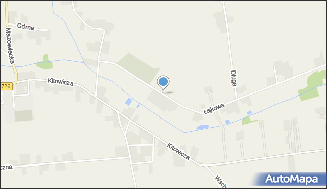 Rzeczyca powiat tomaszowski, Łąkowa, mapa Rzeczyca powiat tomaszowski