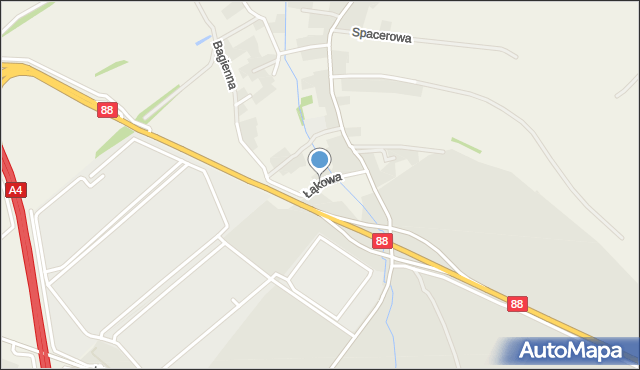 Rzeczyce gmina Rudziniec, Łąkowa, mapa Rzeczyce gmina Rudziniec