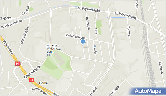 Rzeszów, Łabędzia, mapa Rzeszów