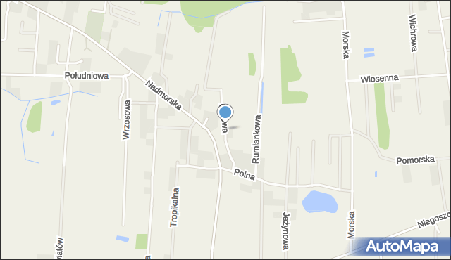 Sarbinowo gmina Mielno, Łąkowa, mapa Sarbinowo gmina Mielno