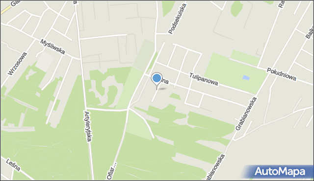 Siedlce, Lawendowa, mapa Siedlce