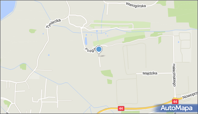 Skawina, Łąkowa, mapa Skawina