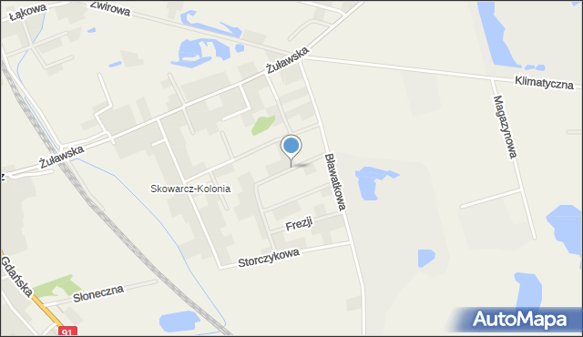 Skowarcz, Lawendowa, mapa Skowarcz