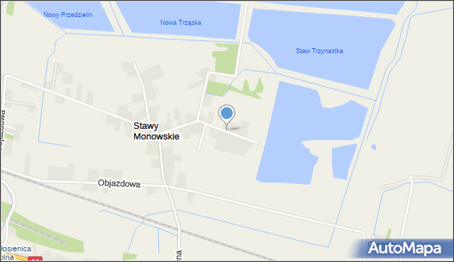 Stawy Monowskie, Lawendowa, mapa Stawy Monowskie