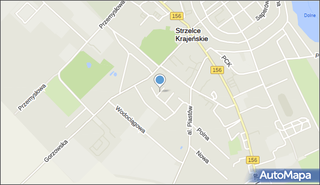 Strzelce Krajeńskie, Łąkowa, mapa Strzelce Krajeńskie