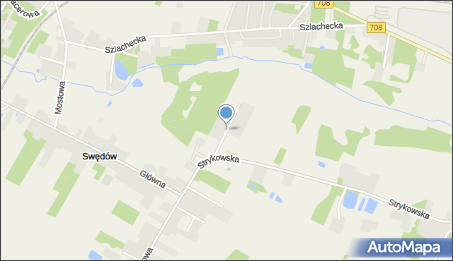 Swędów, Łąkowa, mapa Swędów