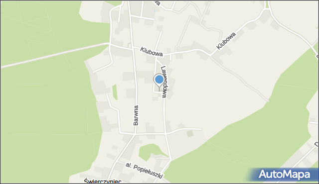 Świerczyniec gmina Bojszowy, Lawendowa, mapa Świerczyniec gmina Bojszowy