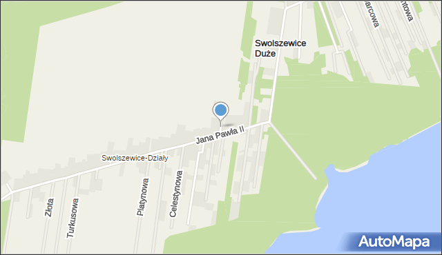 Swolszewice Duże, Lazurytowa, mapa Swolszewice Duże