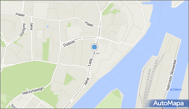 Szczecin, Łady, mapa Szczecina