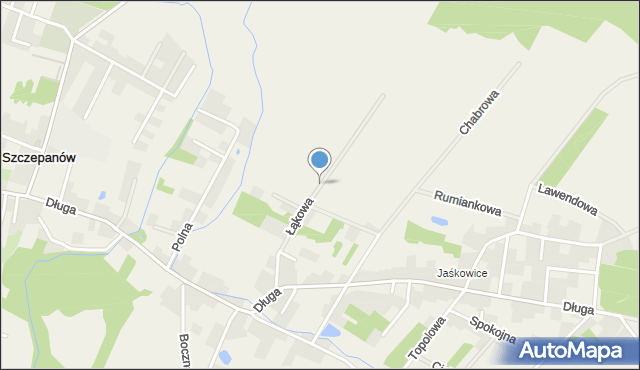 Szczepanów gmina Środa Śląska, Łąkowa, mapa Szczepanów gmina Środa Śląska
