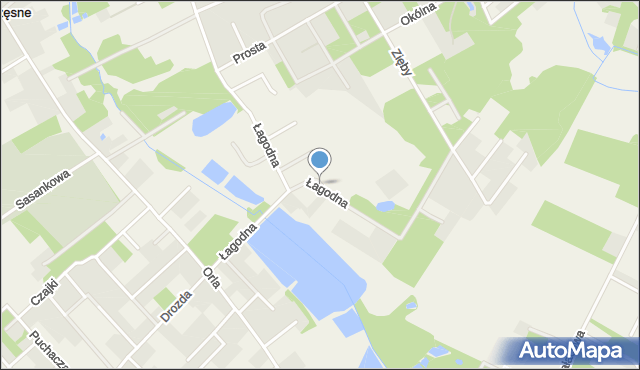 Szczęsne gmina Grodzisk Mazowiecki, Łagodna, mapa Szczęsne gmina Grodzisk Mazowiecki