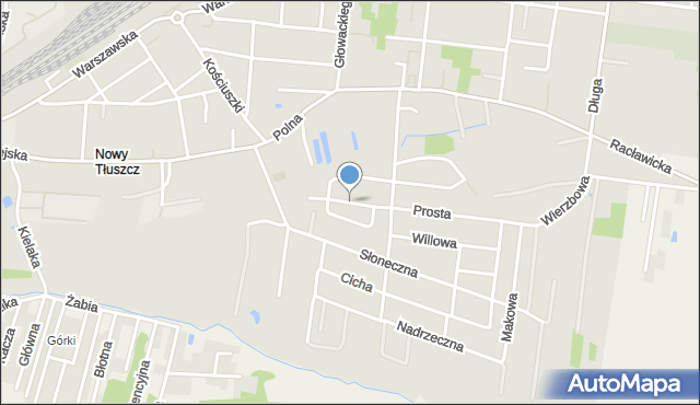 Tłuszcz powiat wołomiński, Lazurowa, mapa Tłuszcz powiat wołomiński