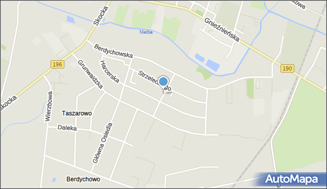 Wągrowiec, Łączna, mapa Wągrowiec