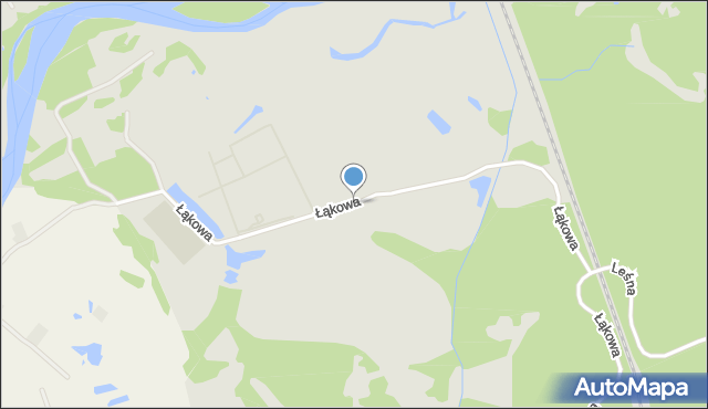 Warka, Łąkowa, mapa Warka