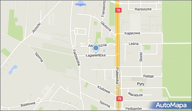 Warszawa, Łagiewnicka, mapa Warszawy