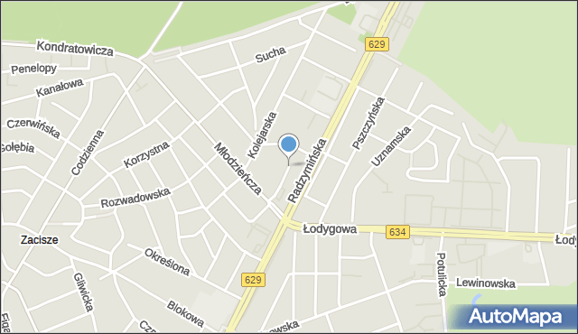 Warszawa, Łasińska, mapa Warszawy