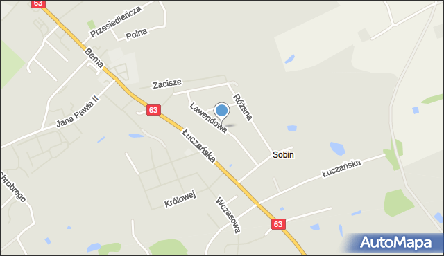 Węgorzewo, Lawendowa, mapa Węgorzewo