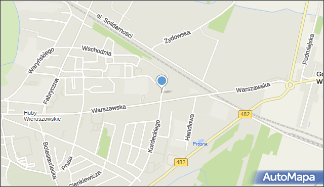 Wieruszów, Ładna, mapa Wieruszów