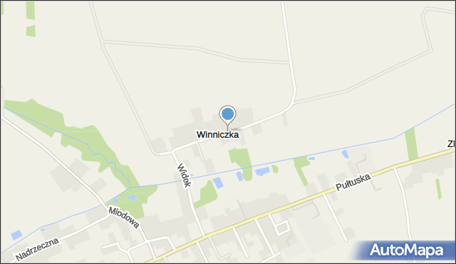 Winniczka, Lazurowa, mapa Winniczka