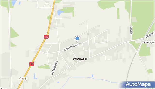 Wszewilki, Lawendowa, mapa Wszewilki