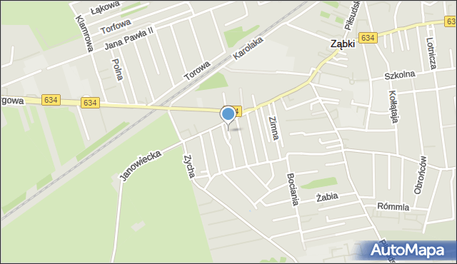 Ząbki powiat wołomiński, Łagodna, mapa Ząbki powiat wołomiński