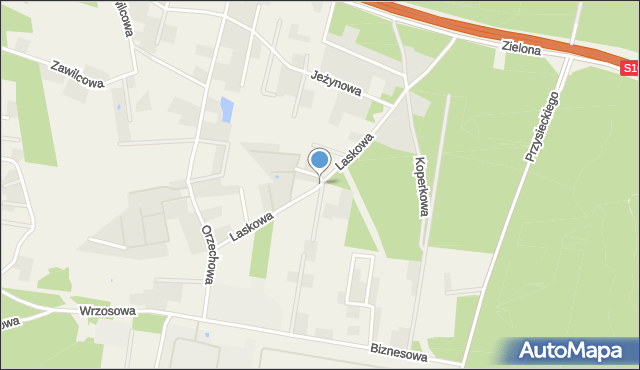 Zielonka gmina Białe Błota, Laskowa, mapa Zielonka gmina Białe Błota