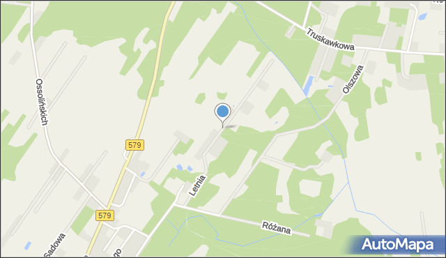 Adamów-Parcel, Letnia, mapa Adamów-Parcel